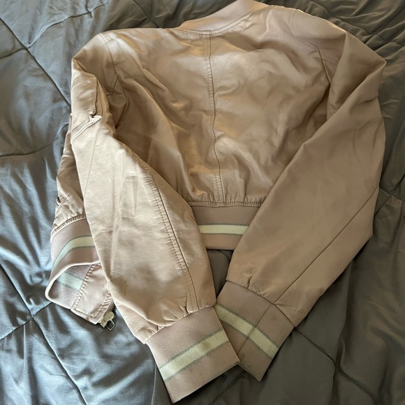 New Look Pleather Coat Pale pink - Picture 3 of 4